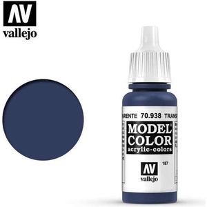 Vallejo 70938 Model Color Transparent Blue - Acryl Verf flesje