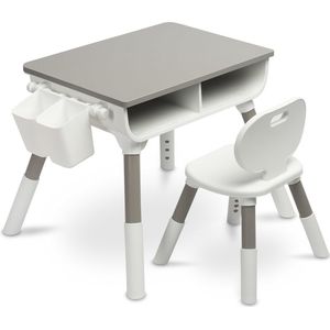 Kinderstoel met Tafel - Kinderstoeljes voor Peuter met Kindertafel - Eethoek set