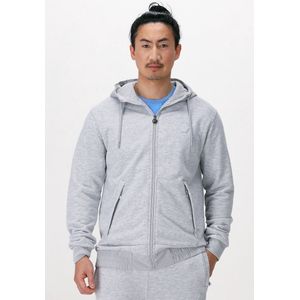 Cruyff Aimar Zip Thu - 280 Gsm Brushback Woven Overlayers Truien & Vesten Heren - Sweater - Hoodie - Vest- Lichtgrijs - Maat XS
