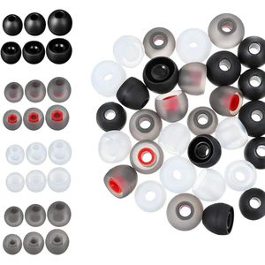 48-Delige Vervangende Siliconen Oordopjes voor In-Ear Hoofdtelefoons - 3 Maten en 4 Kleuren