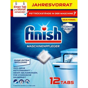 Finish - vaatwasmachinereiniger tijdens wasbeurt - 12 tabletten - Jaarvolume