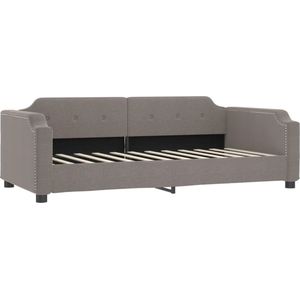 vidaXL - Slaapbank - 100x200 - cm - stof - taupe