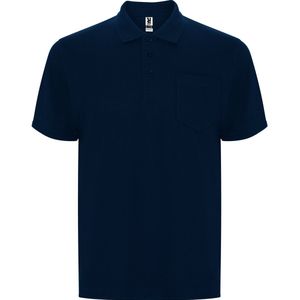 2 Pack Heren Poloshirt met borstzak model Centauro merk Roly 190 grm maat M Donkerblauw