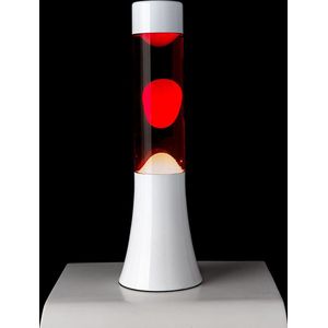 Lavalamp - Rood & Wit - 31 cm - Lava Lamp - Lavalampen