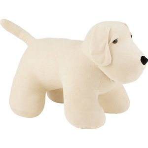 J-Line deurstop Hond - textiel - ecru