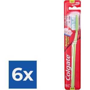 Colgate Tandenborstel  Double Action Medium- 1 tandenborstel - Voordeelverpakking 6 stuks
