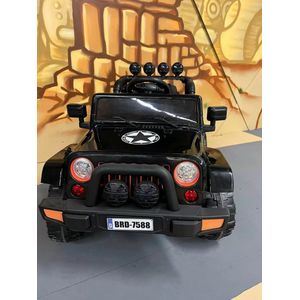 Kars Toys - Jeep Fulltime 4WD Offroad - Elektrische Kinderauto - Zwart - Met Afstandsbediening