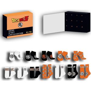 Dragon Ball Z - - Sokken in DBZ Cadeau Box - Geschenk Verpakking - 12 paar - Maat 40 - 46