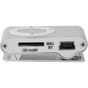 Html Mp3 Speler - Aluminium Legering Draagbare Digitale Muziek Media Speler - Minimp3 Backclip Speler - Met Oortelefoon En Usb Kabel - Zilver .
