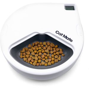 Cat Mate C300 automatische voerbak voor huisdieren met digitale timer - 3 x 330G maaltijdbakken - voor katten en kleine honden - wit