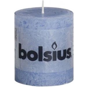 Bolsius Rustiek Stompkaars 80x68 Blauw