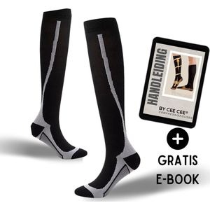 Compressiekousen 2 Paar - Steunkousen Vrouwen en Mannen - Compressie sokken - Hardloopsokken - Sportsokken - Maat 41-46 XL