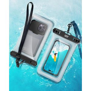 IPX8 waterdicht telefoonhoesje - Drijvend - Big Phone Friendly - Om te zwemmen - Verstelbaar sleutelkoord - iPhone 15 14 13 12 11 Pro Max - Samsung S23 S22