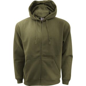Fruit Of The Loom Heren Met Ritssluiting Sweatshirt Met Capuchon / Hoodie (Klassiek Olive)