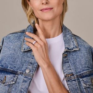 Ring Paars Emaille En Zirkonia Zilver Gerhodineerd