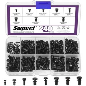 240 Delige Rivetten Set voor Auto - 8 Verschillende Maat Nylon Interieur Accessoires