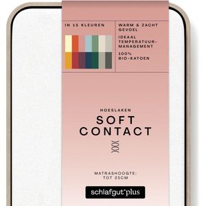 schlafgut Soft Contact Bio Koeten Hoeslaken XL - 180x200 - 200x200 101 Full-White