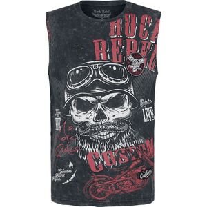 Rock Rebel by EMP Zwarte tanktop met wassing en grote print op de voorkant - Heren - S