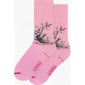 kunst sokken - Bloesem & zwaluw - stijlvolle sokken