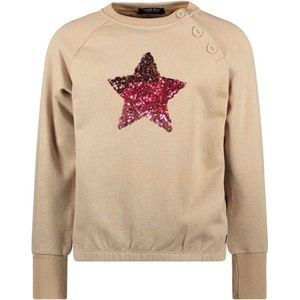 Meisjes sweater artwork - Davina - Grijs melee gouden lurex