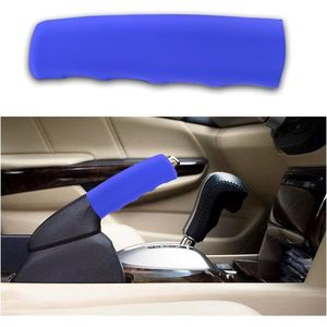 Beschermhoes siliconen antislip universeel voor versnellingspook - accessoires handrem blauw. .