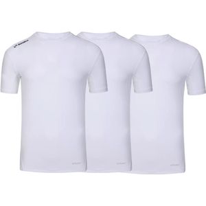 3-Pack Sondico compressie korte mouw sportshirt - heren - Wit - maat L