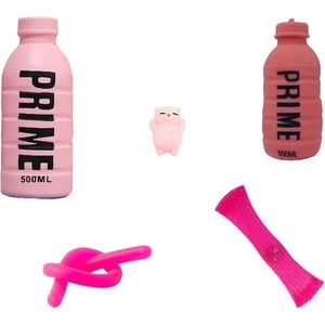 Wonderprice - Fidget Toys pakket - Roze - Prime Squishy - Prime Foam Squishy Stress - Mochie Mochy Squishy - Monkey Noodle - Mesh Marble - Top Pakket Fidgets Roze