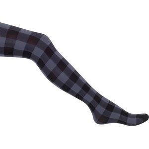 Bonnie Doon - Dames - Lumber Jack Tights - Zwart/Medium Grey Heather - maat 36/38
