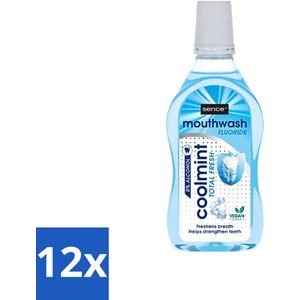Sence - Fresh Coolmint - Mondwater - Verfrissend - 500 ml - Voordeelverpakking - 12 stuks