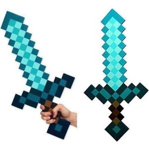 Enluxe - Foam Minecraft Diamond Zwaard Sword – Veilig Speelgoedzwaard – Costplay – Innovators & Creatieve Bouwers 41CM