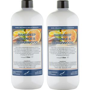 Handzeep Sweet Orange & Cedarwood 1 liter - set van 2 stuks