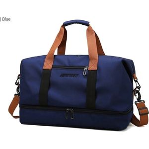 WoYoW®-Weekend/Reistassen-Grote Capaciteit-Blauw-Sport Schoudertassen-Hoge Kwaliteit-Waterdicht-20-35L-Oxford doek-46x25x28cm