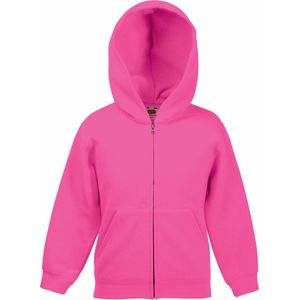 Fruit Of The Loom Kinderen / Kinder Unisex Sweatshirt met capuchon (Fuchsia)