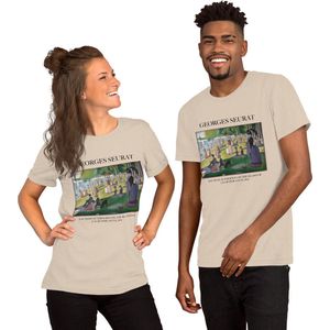 Georges Seurat 'Een Zondagmiddag op het Eiland van La Grande Jatte' (""A Sunday Afternoon on the Island of La Grande Jatte"") Beroemd Schilderij T-Shirt | Unisex Klassiek Kunst T-shirt | Goud | S