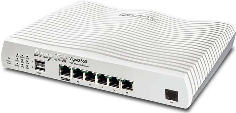 Draytek - Vigor 2865 - Router - Wit - VDSL2 en ADSL2+ Modemfunctionaliteiten