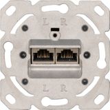 KLEIN STP CAT6a Inbouwdoos - 2x RJ45 - Zilver