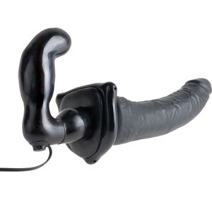 Pipedream - Deluxe Vibrating Strap-On - Strap On Closed Zwart