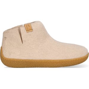 Tofvel - Rabara Maha Wolvilt Pantoffels Camel - Maat 36