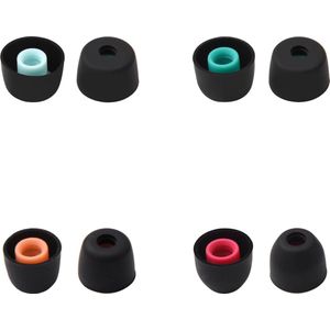Somstyle Vervangende Oordopjes Geschikt Voor Sony WF-1000XM5 & WF-1000XM4 - Siliconen - 8 Stuks (4 Maten) - Zwart