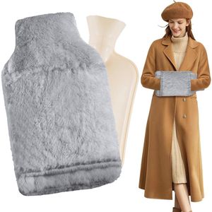 Grote Warmwaterkruik Pluche 2 Liter - Handwarmer en Bedfles voor Pijnverlichting