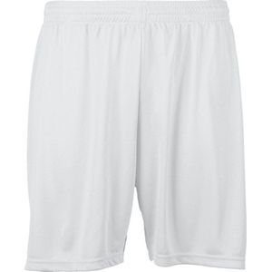 Sportshort/Korte sportbroek/Voetbalbroek kort, wit, Macron, maat 3XS