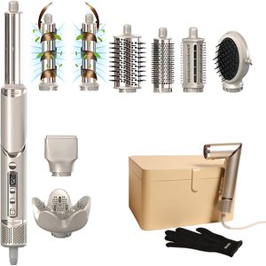 Nimodo 8-in-1 Lucet Airstyler met Diffuser - Hairwrap - Multistyler - Fohnborstel Kort Haar - Haarstyler - Haardroger - Warmteborstel - Krulborstel - Krultang - Stijlborstel - Coldshot