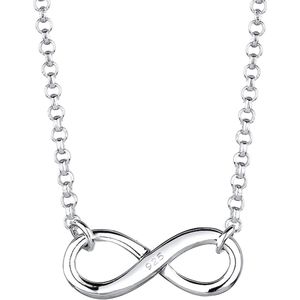 Dames halsketting met infinity-symbool in 925 sterling zilver
