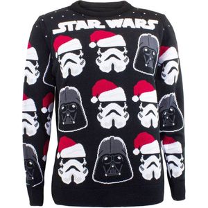 Star Wars Kersttrui -L- Darth Vader / Stormtrooper Zwart