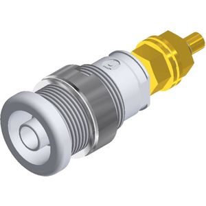 SKS Hirschmann SEB 2600 G M4 Veiligheids-labconnector, female Bus, inbouw verticaal Stift-Ø: 4 mm Wit 1 stuk(s)