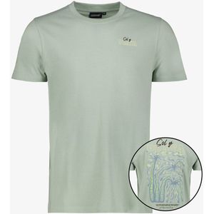 Unsigned heren T-shirt met backprint lichtgroen - Maat S