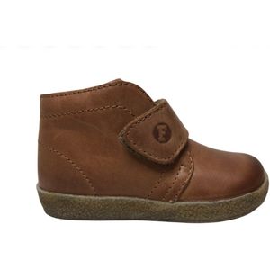 Falcotto grote velcro effen lederen sneakers Conte cognac mt 22