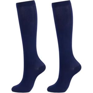 Compressiekousen - Steunkousen - 1 paar - Vrouw - Donkerblauw - Maat S/M