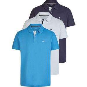 Tom Tailor - Poloshirt - Veelkleurig - 3-Pack - Regular Fit - 100% Katoen
