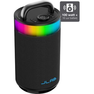 JLAB Epic Party Speaker – Bluetooth Speaker – 360 Graden Geluid - Draadloze Speaker met 16 uur Batterijduur – 100 Watt – Multipairing – Equalizer via de App - IPX6 Waterproof - Zwart